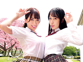 爆乳×でか尻×ドム脚×ミニスカ 超ムチムチハミ尻女子○生超ヤリマン×2 サンプル動画サムネイル